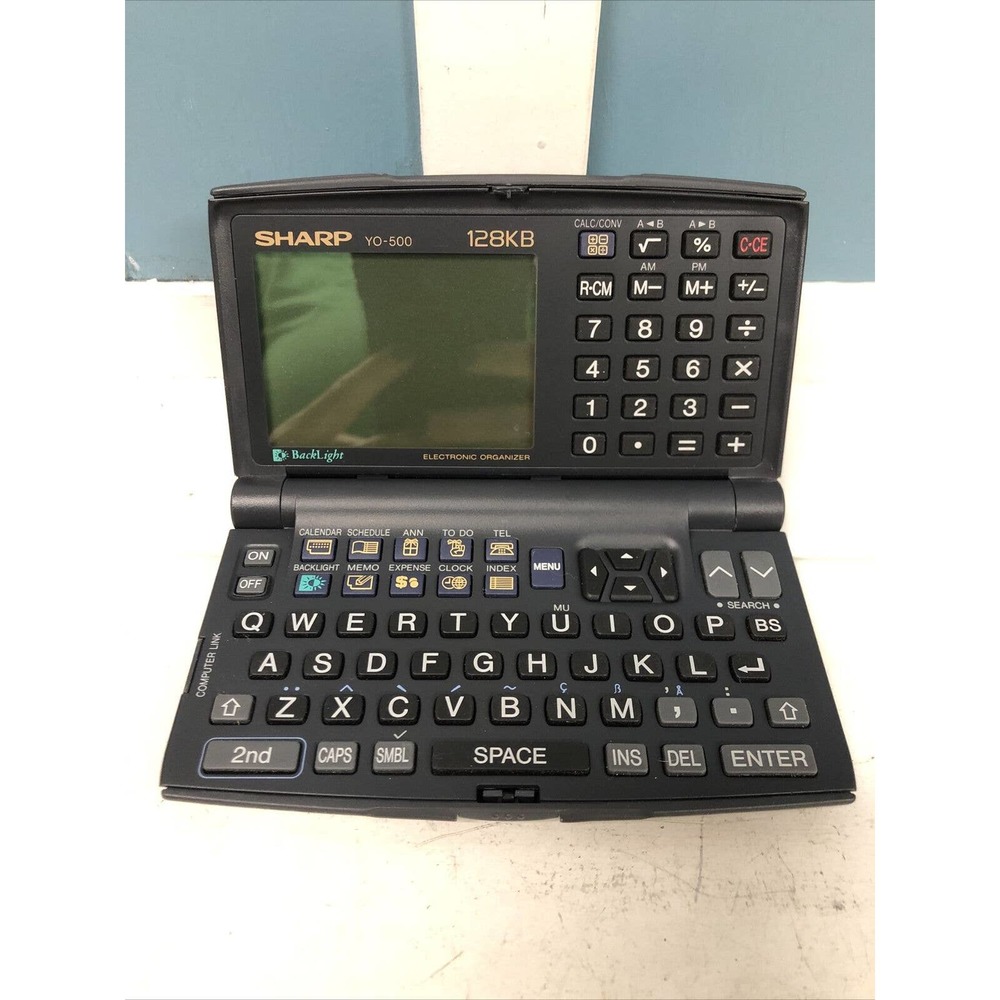 Vintage - Sharp YO-500 Black Electronic Organizer with 128kb Memory Read